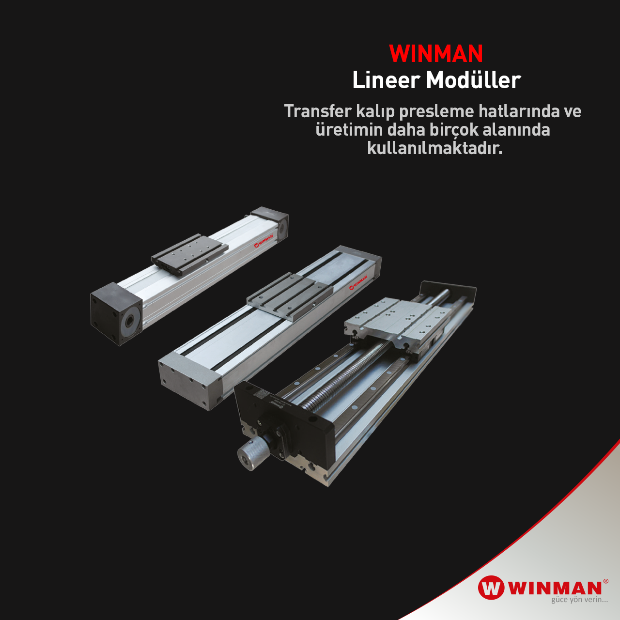 Winman - WINMAN Lineer Modüller iki veya üç eksenli monte... | Facebook