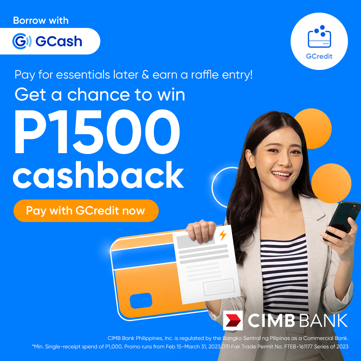 GCash - Get a chance to win P1500 cashback when you use... | Facebook