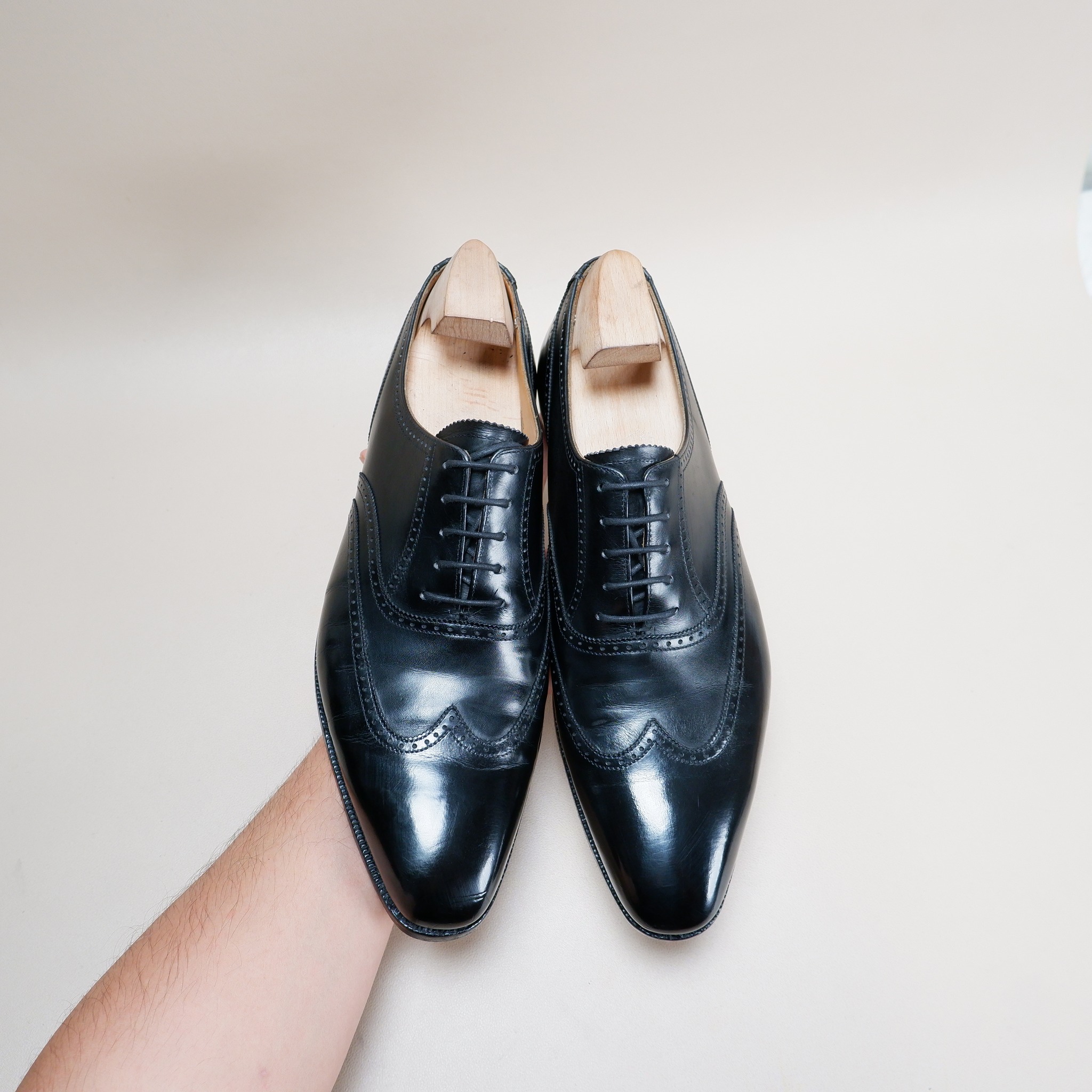 Chaussures Richelieu CROCKETT & JONES DRUMMOND En Daim Marron - Taille UK 8.5 / EU 42.5 / Largeur E - Occasion