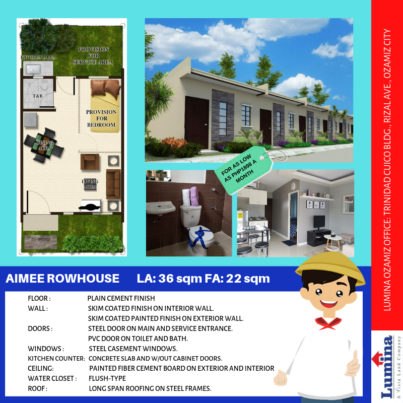 Lessandra - HOUSE MODEL OF THE DAY! AIMEE ROWHOUSE LA: 36 sqm. FA: 22 ...