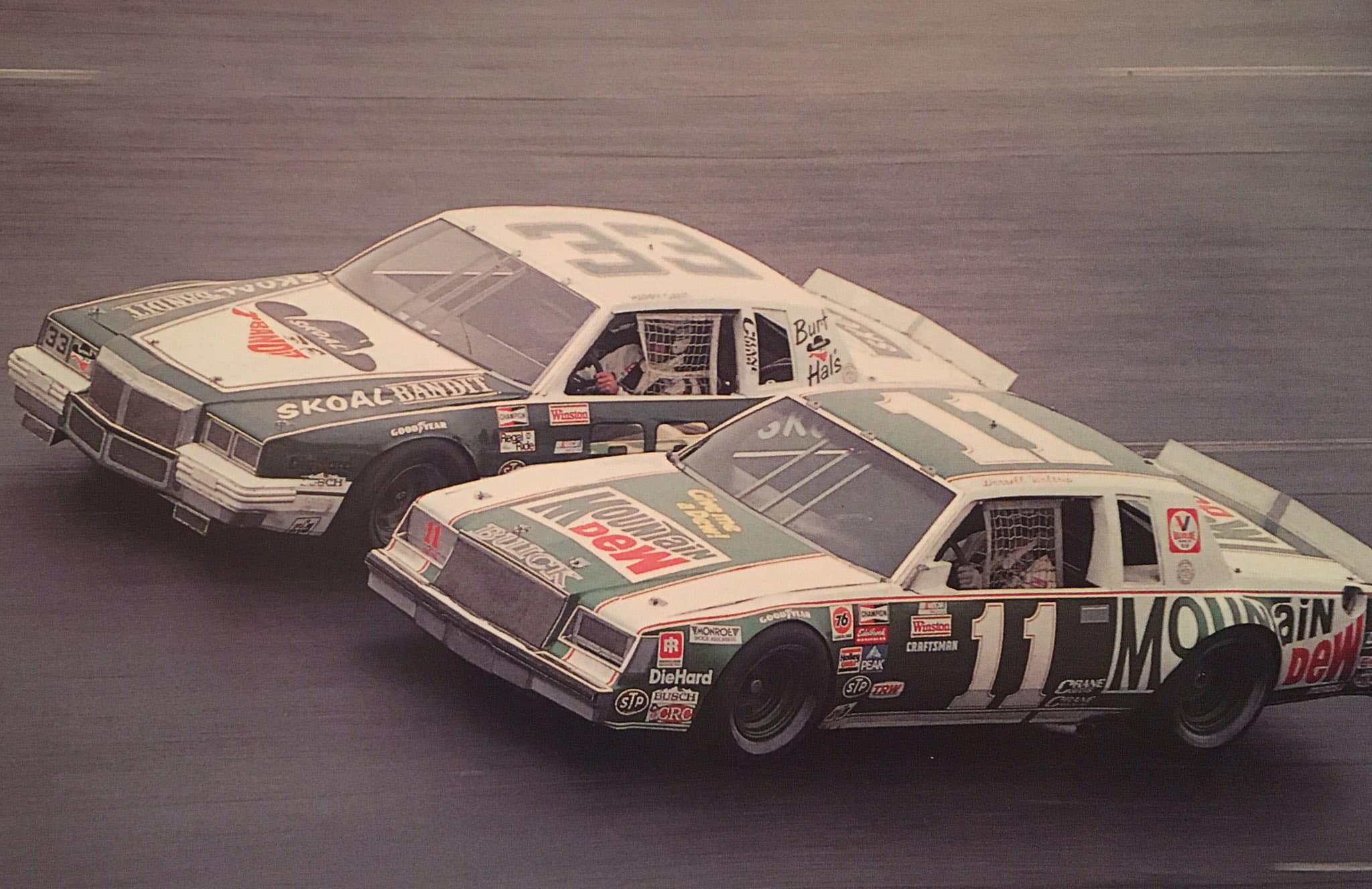 Vintage - #DarrellWaltrip and #HarryGant battle during the early stages ...