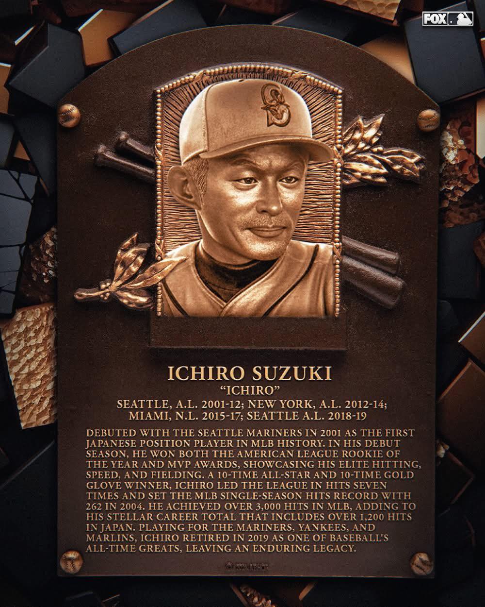𝐅𝐈𝐑𝐒𝐓 𝐋𝐎𝐎𝐊: Ichiro's first ever card as a Hall of Famer