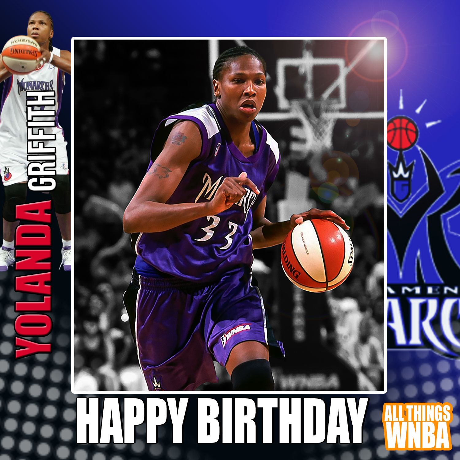 Happy birthday to Hall of famer Yolanda Griffith WNBA champion 