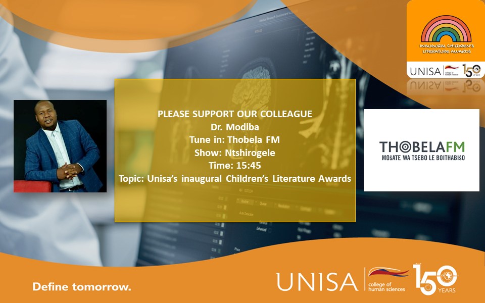📢📢📢📢📢 Please tune in and... - Unisa College of Human Sciences | Facebook