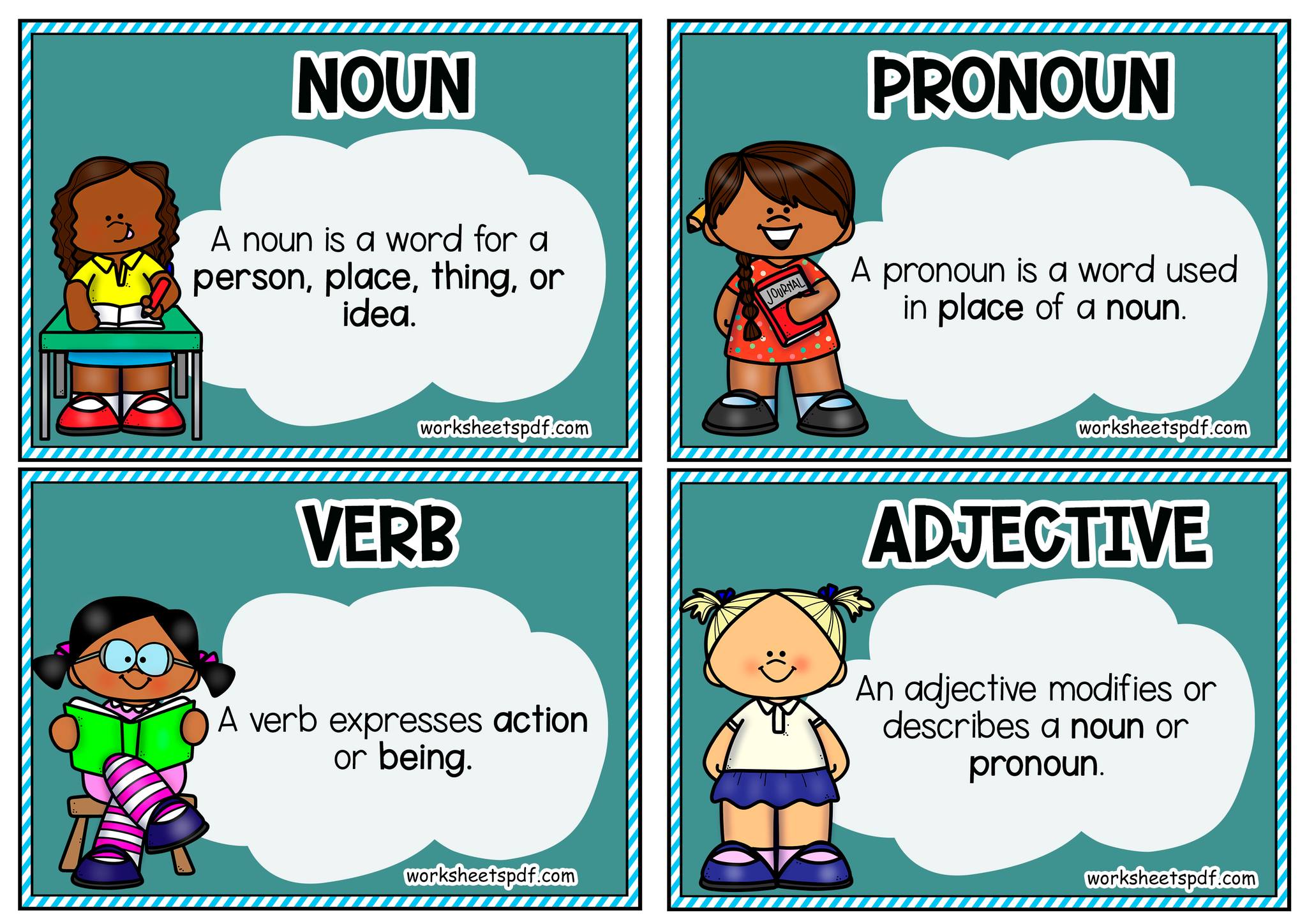 Worksheets PDF - Parts of Speech Flashcards Download PDF... | Facebook