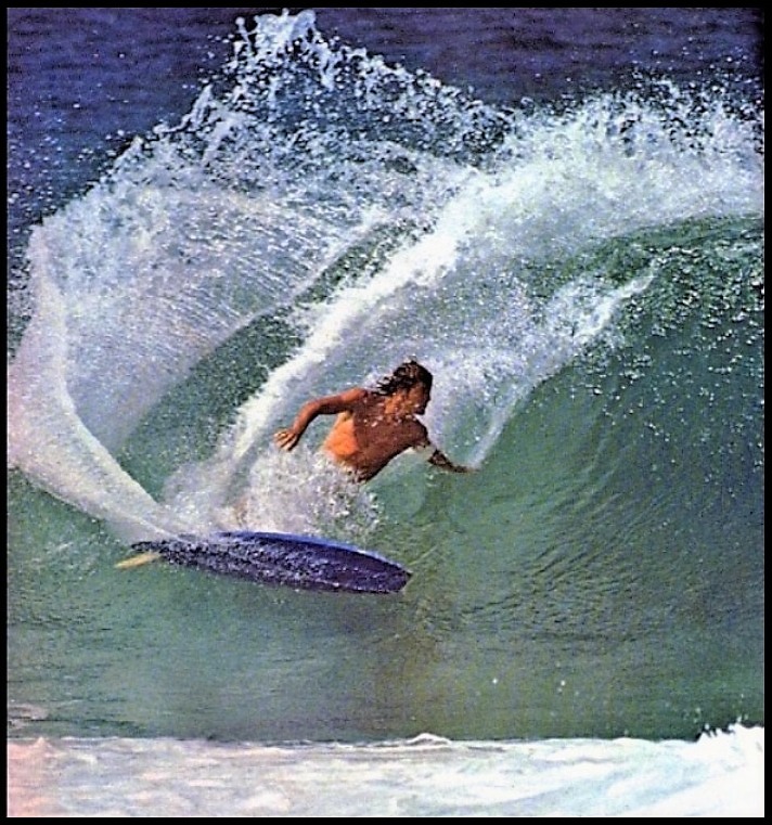 Shaun Tomson swooping at J-Bay. Photo Pierre Tostee.