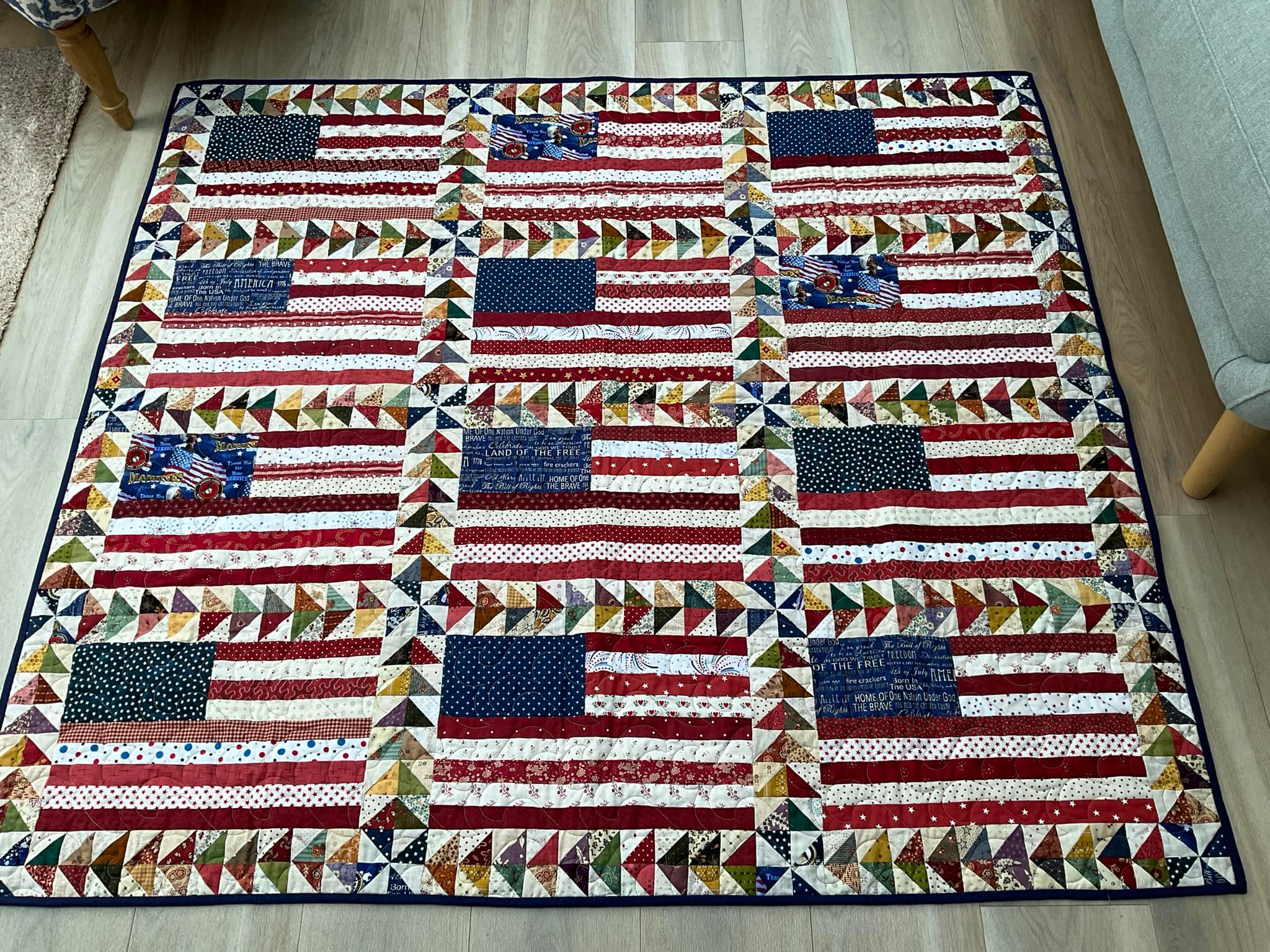In March 1976, Joan Riegel launched a quilting project to honor