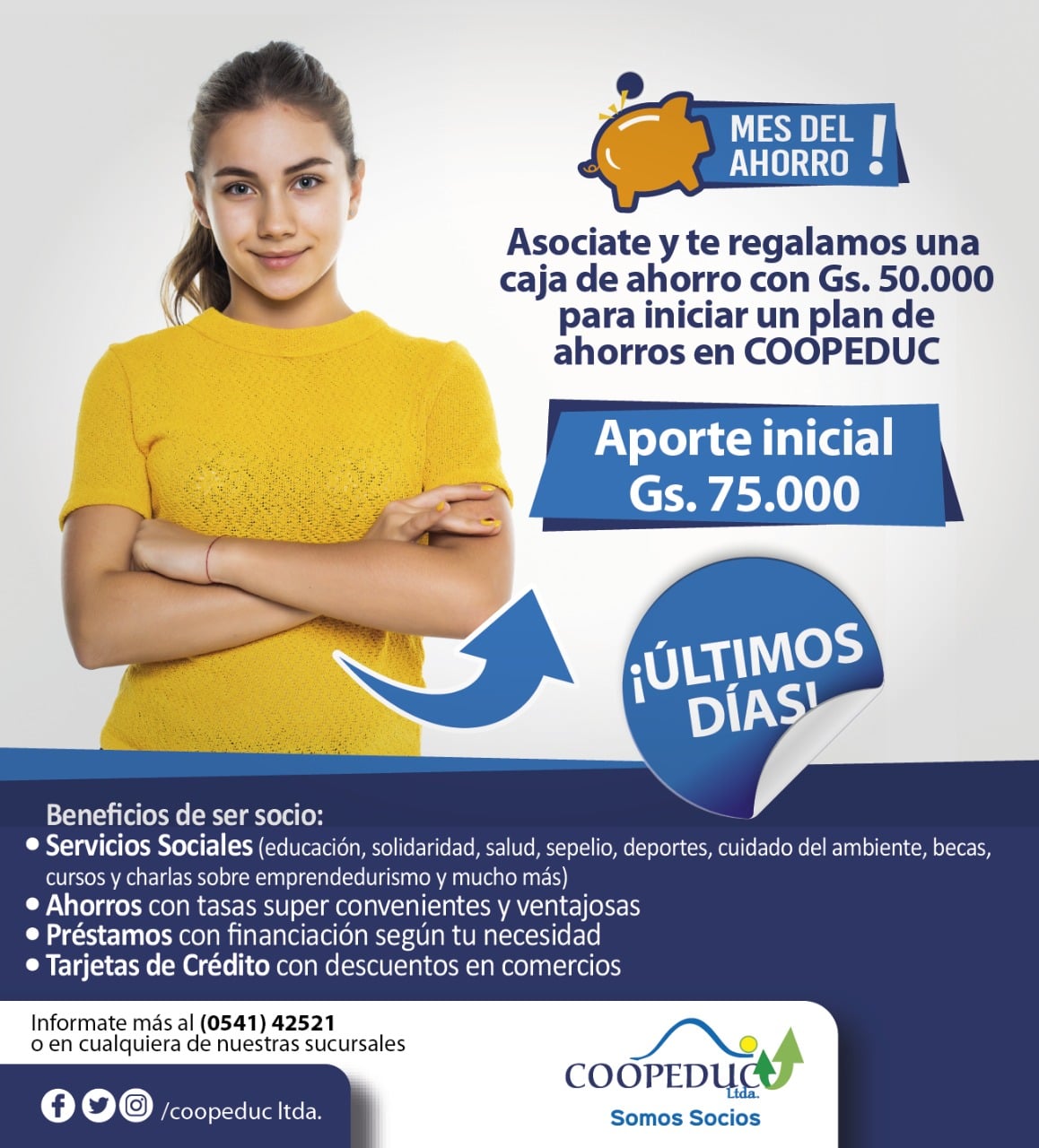 Coopeduc Ltda. - ULTIMOS DIAS DE PROMO ‼ 🎉 En octubre, al...