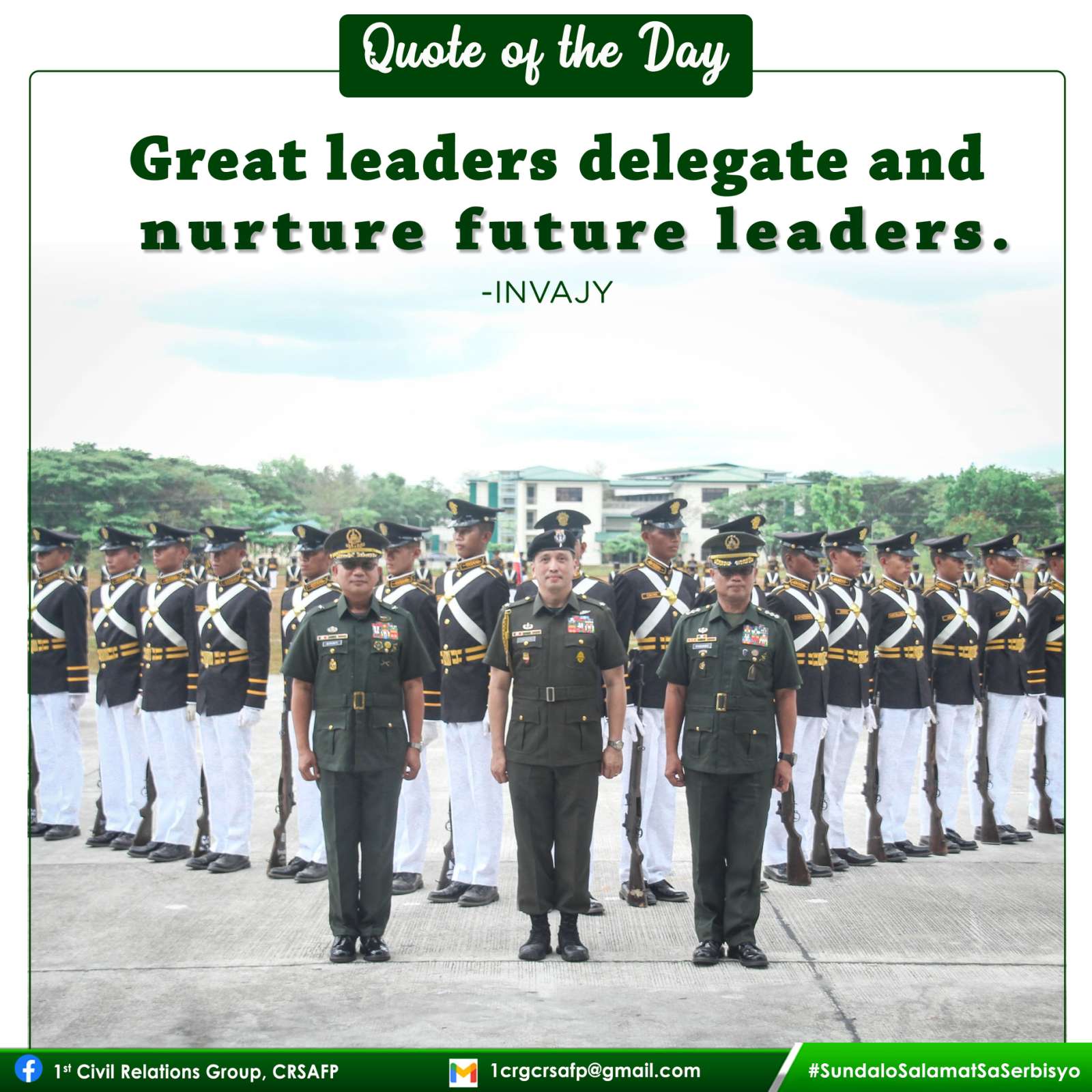 QUOTE OF THE DAY||... - 1st Civil Relations Group, CRS AFP