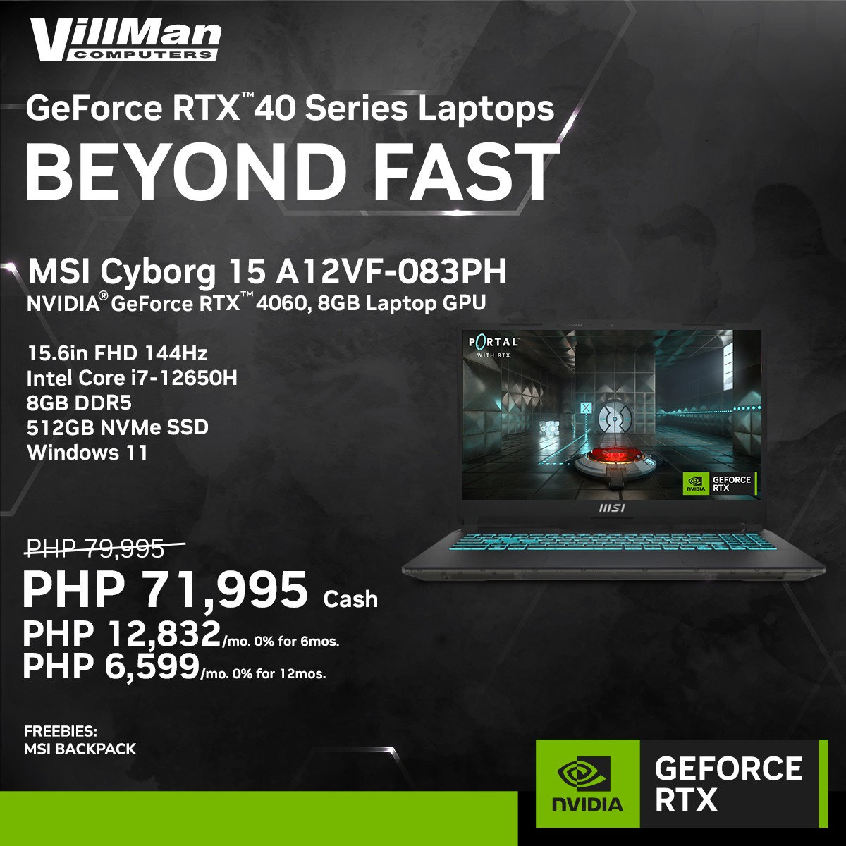 VillMan - MSI Gaming Notebooks with GeForce RTX 40 series...