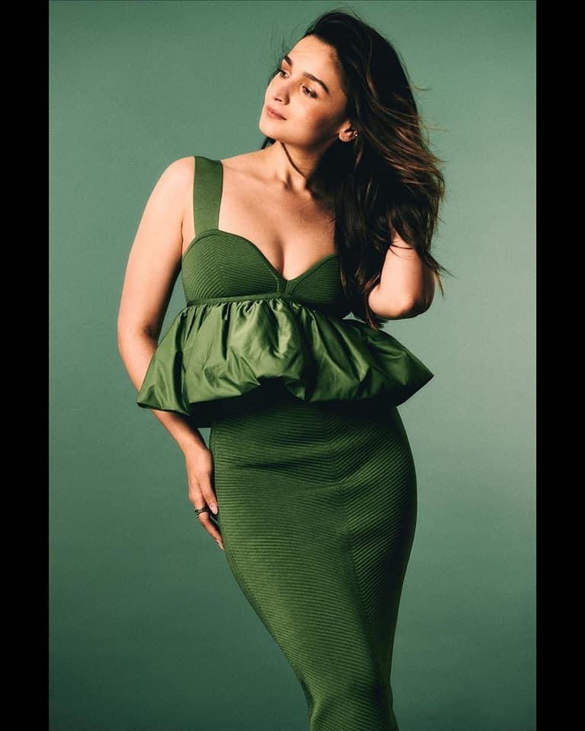 alia bhatt green dress Looking fine ❤️❤️ looks gorgeous in this dress. She recently attended an event in Brazil along with Gal Gadot for their upcoming film 'Heart of Stone.' #aliabhatt #galgadot #heartofstone # traditional alia bhatt dress