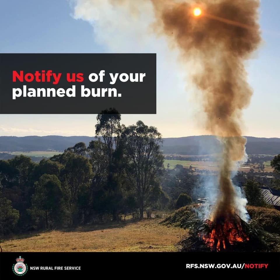 🔥NOTIFY US OF YOUR PLANNED BURN🔥... - NSW RFS - Riverina Zone | Facebook