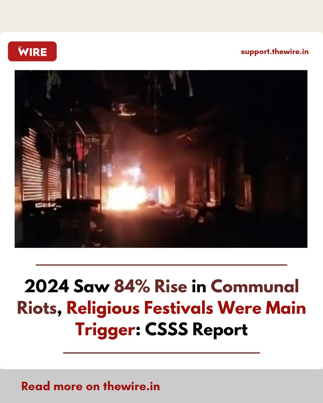 TheWire.in - Communal riots in India rose by 84% in 2024 with the ...