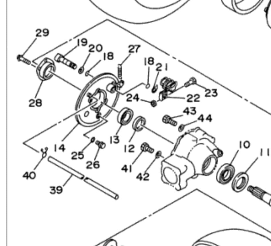 Rear Wheel Axle Bearing & Seal Kit – Fits Yamaha Big Bear 350 (1996–1999)