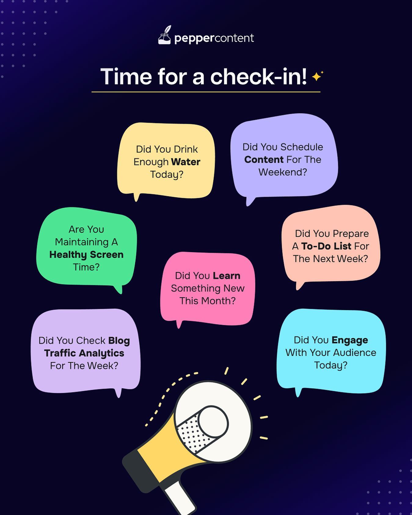 Pepper Content - Stop scrolling! Time for a check in...