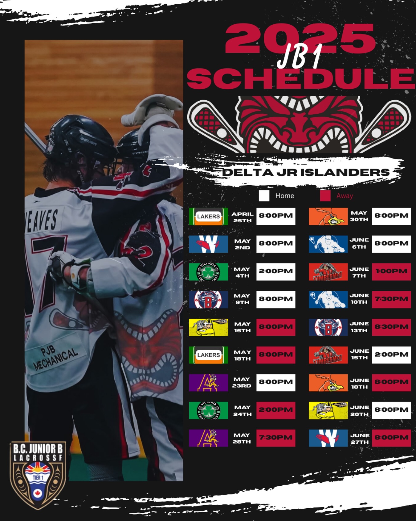 Delta - The 2025 Junior B Tier 1 Lacrosse Game Schedule is Here! Get ...