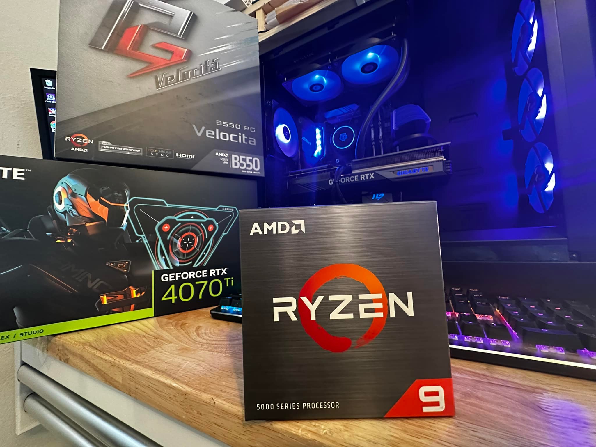 Ryzen 9 5900x pc build with 32gb ram and 4070 gpu