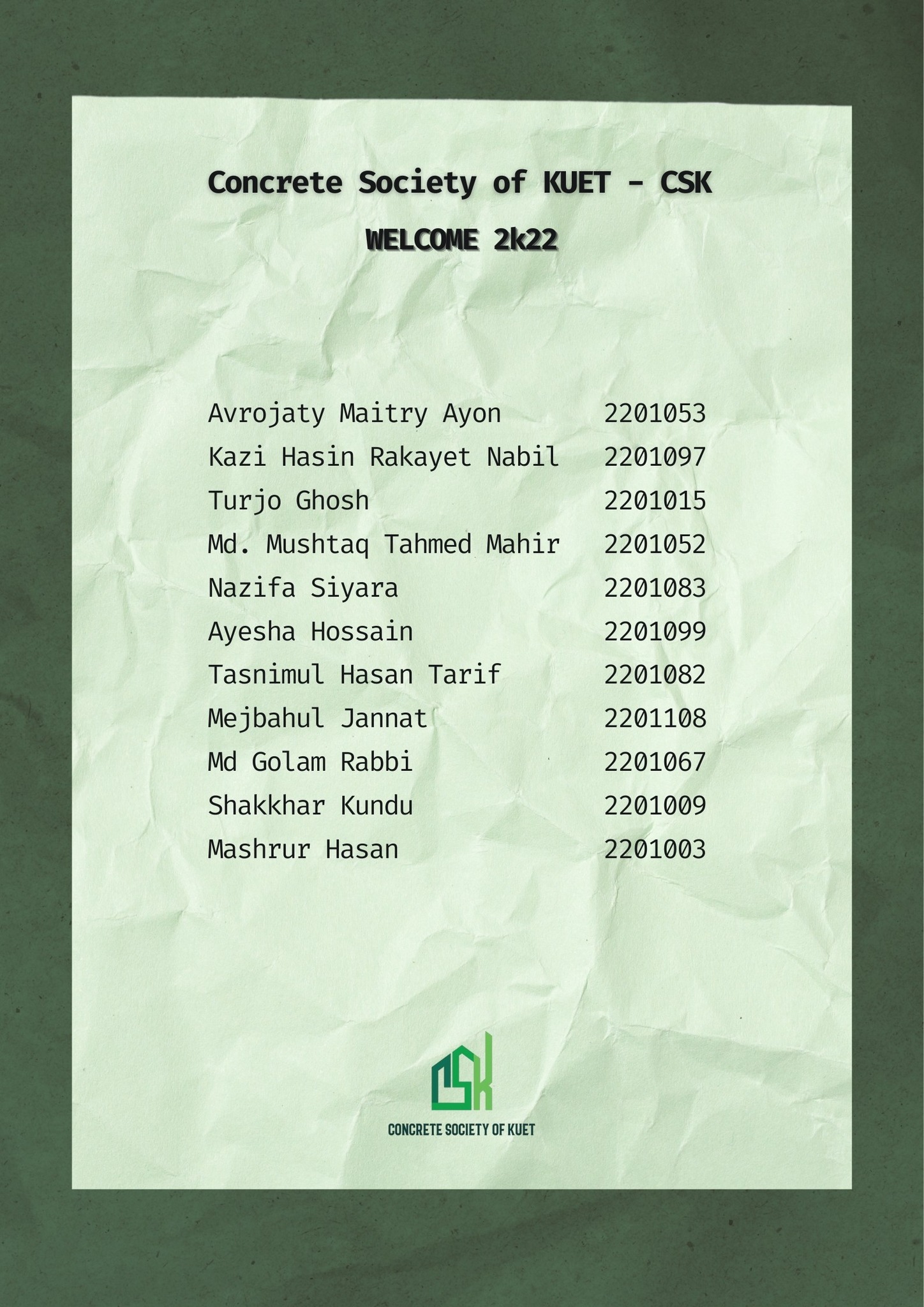 Concrete Society of KUET - CSK | Khulna