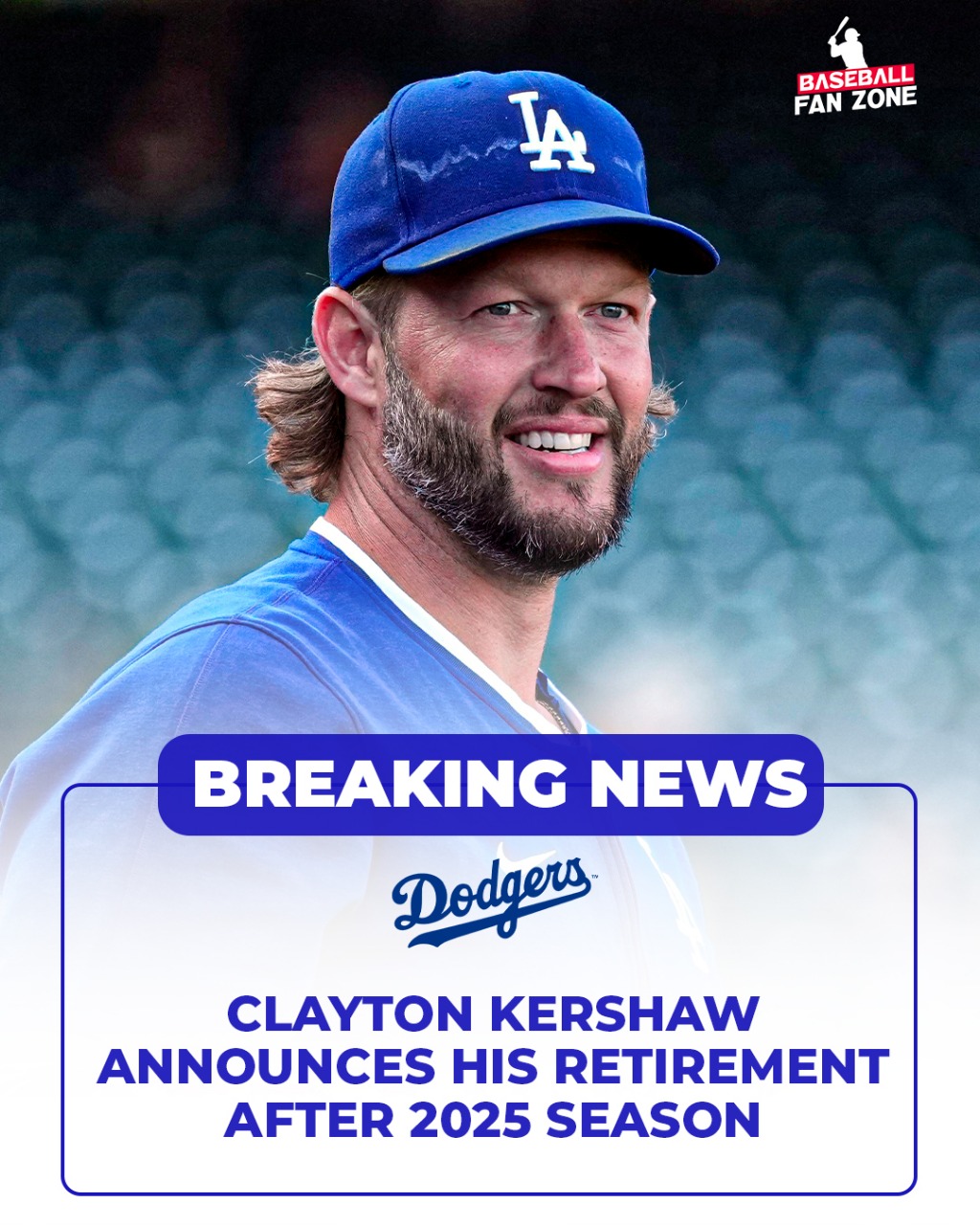 Clayton Kershaw announced today that he... - Baseball Fanzone | Facebook