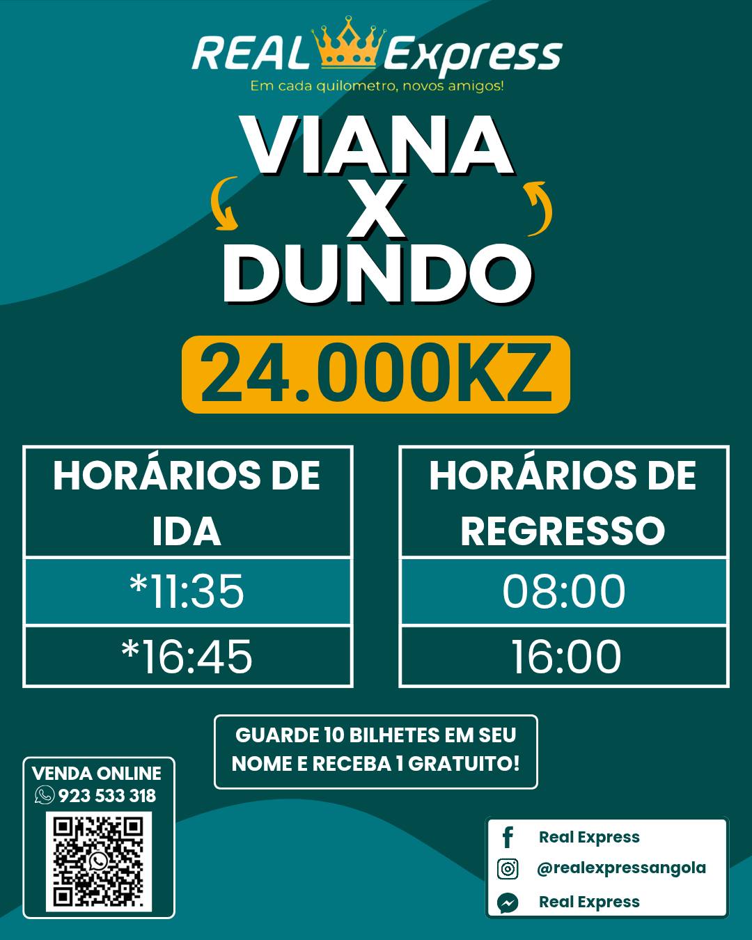 Real Express - 🚍 NOVAS ROTAS SAINDO DE VIANA! A PARTIR DE... | Facebook
