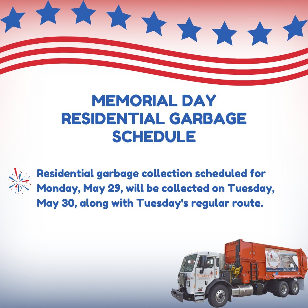 City - In observance of the Memorial Day holiday, residential garbage ...