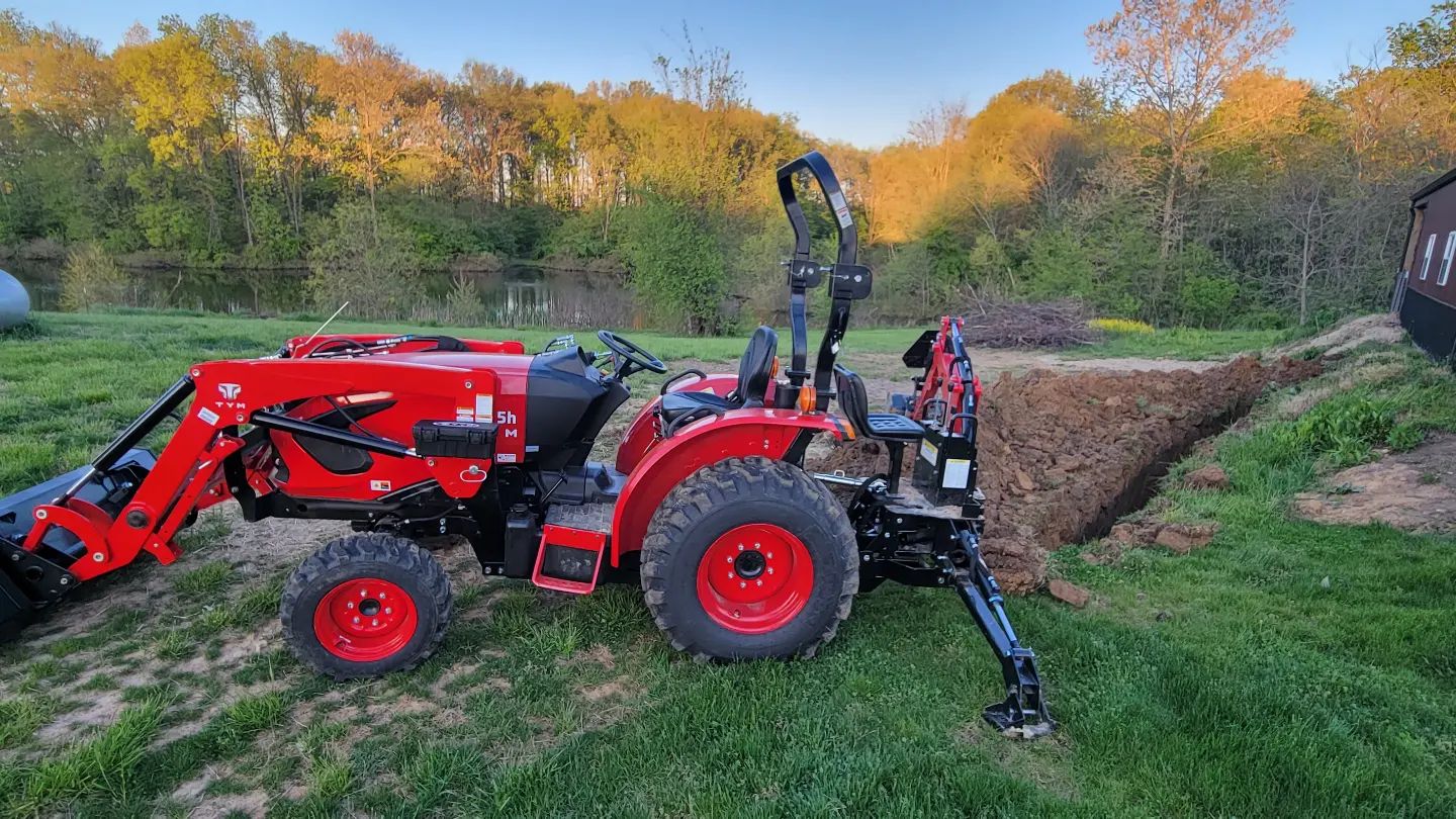 Country - Started digging the trench last night, for solar power to the ...