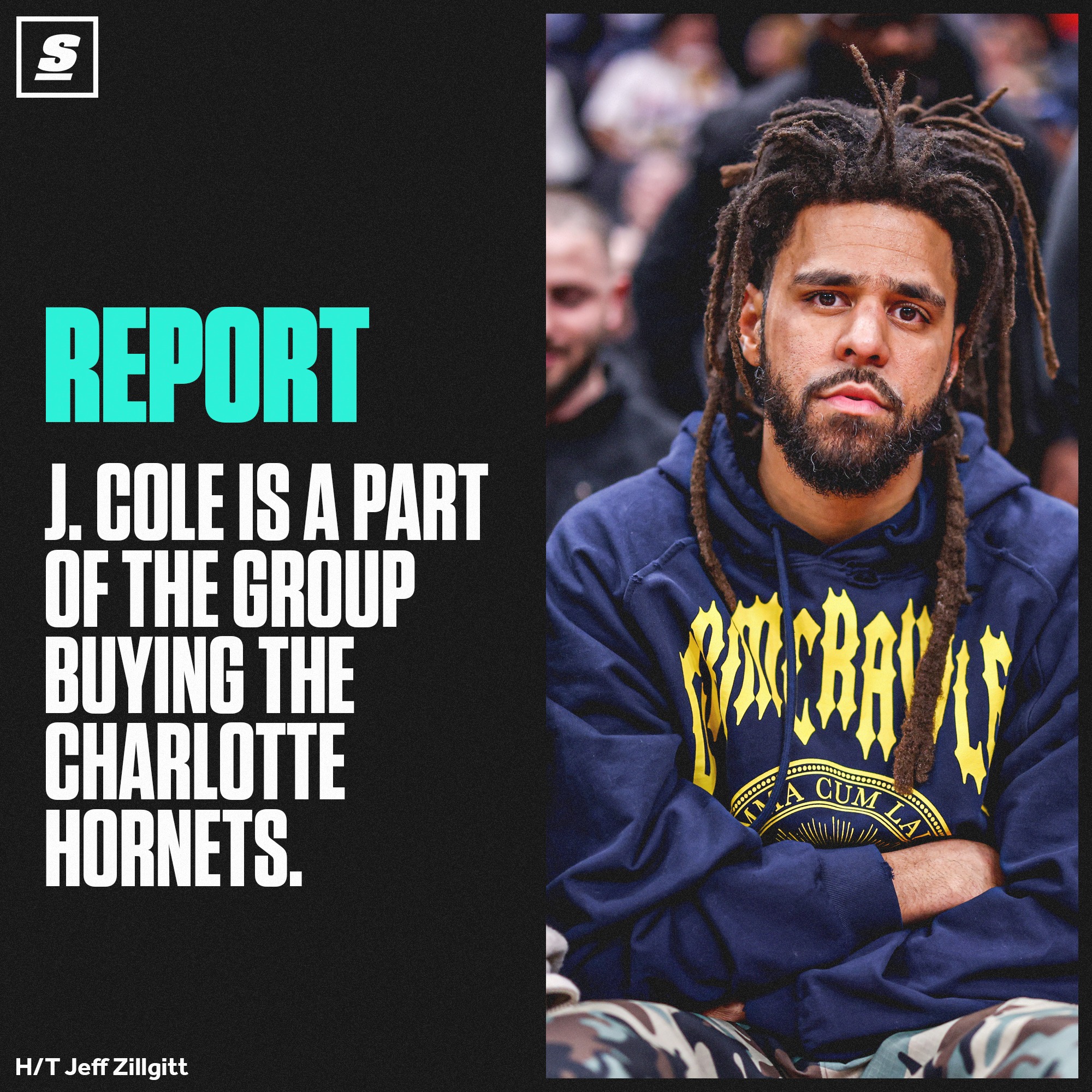 J. Cole with his personal Hornets jersey🥶