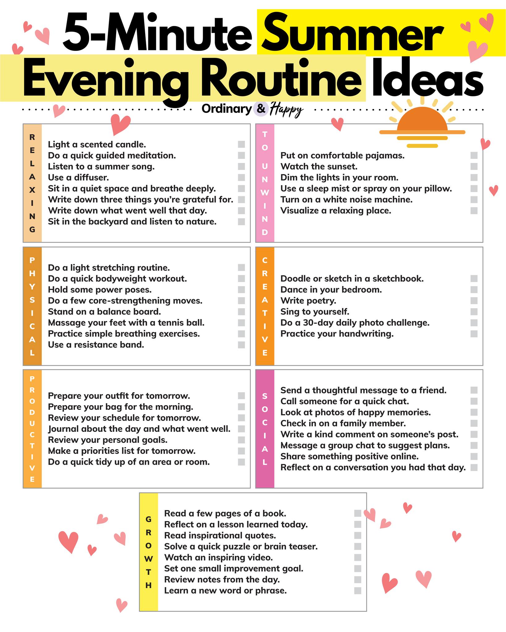 Ordinary - 5-minute summer evening routine ideas 👇 | Facebook