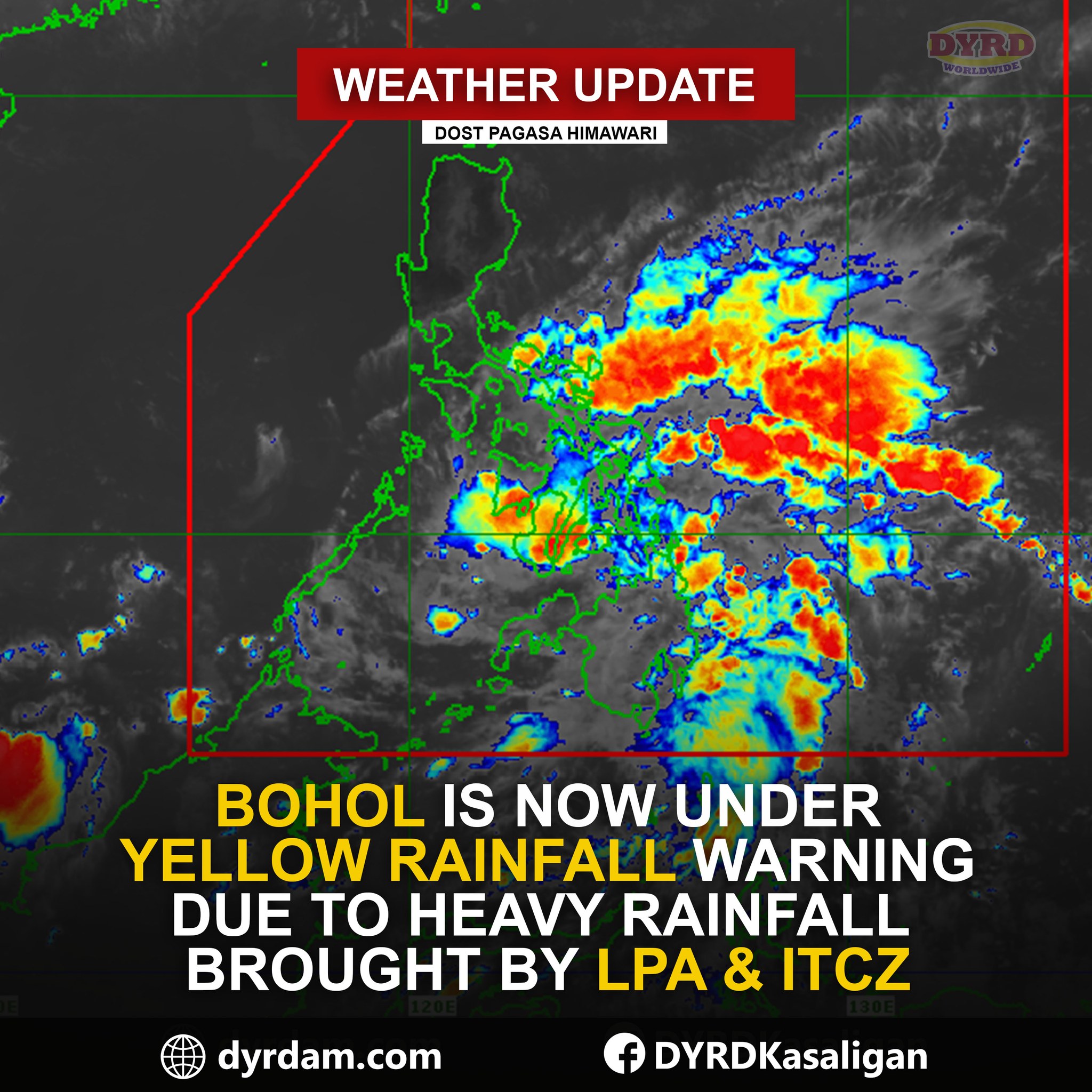 DYRD Bohol ang Kasaligan - DYRD WEATHER UPDATE : ⛈️ BOHOL UNDER YELLOW ...