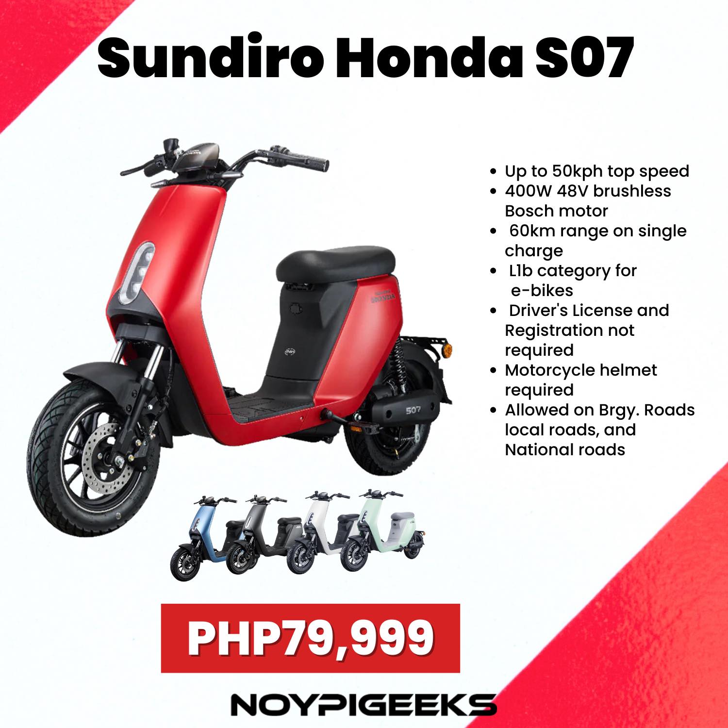 NoypiGeeks - The new Sundiro Honda S07 e-bike has arrived... | Facebook