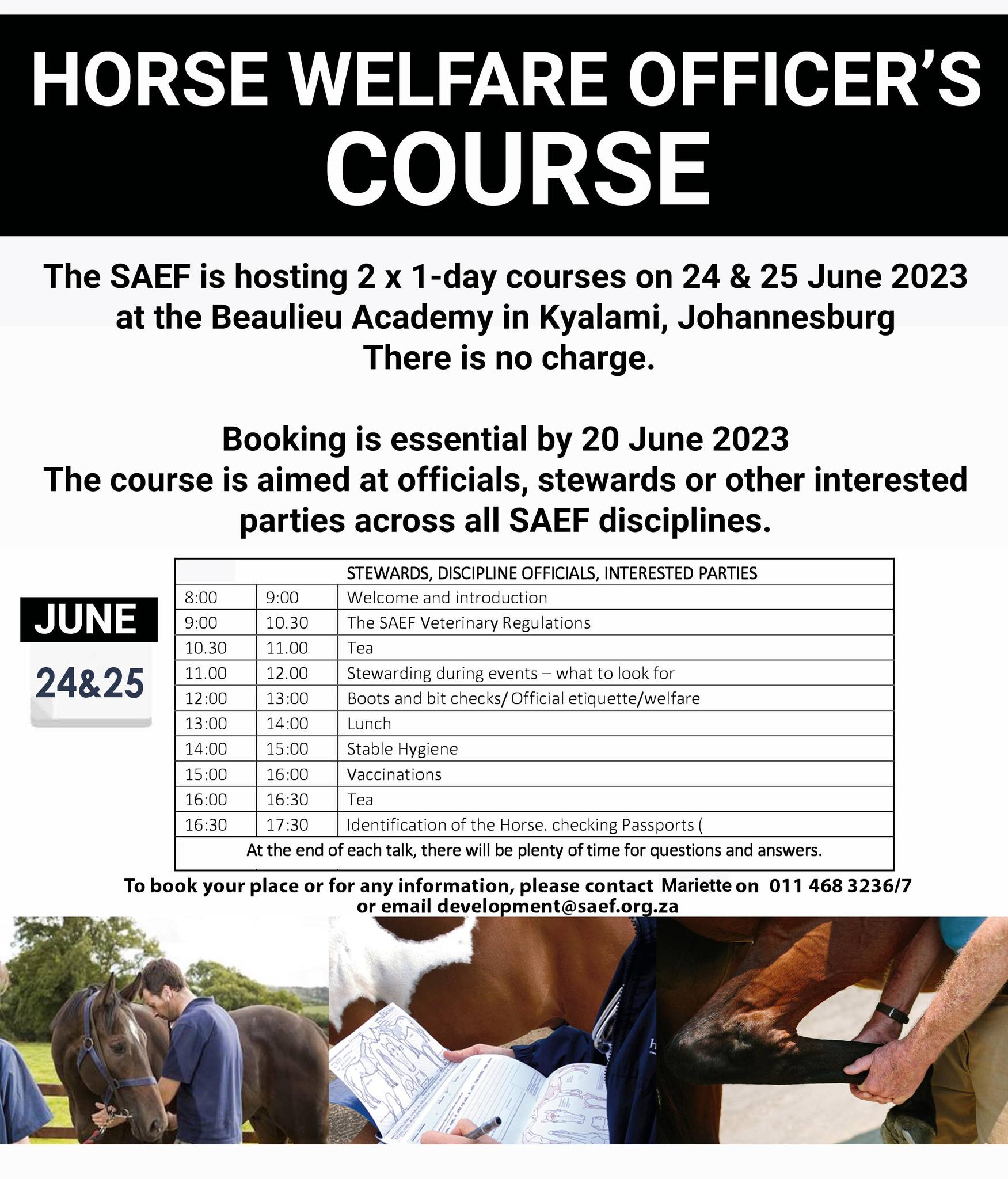 The SAEF will be... - South African Equestrian Federation