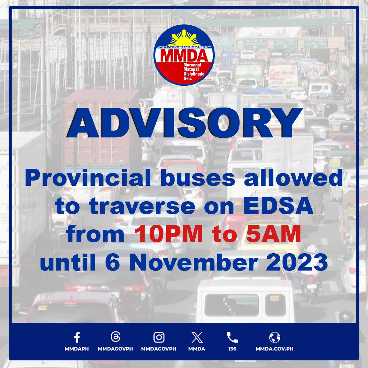 MMDA - Pansamantalang pinayagan ng MMDA ang mga provincial... | Facebook