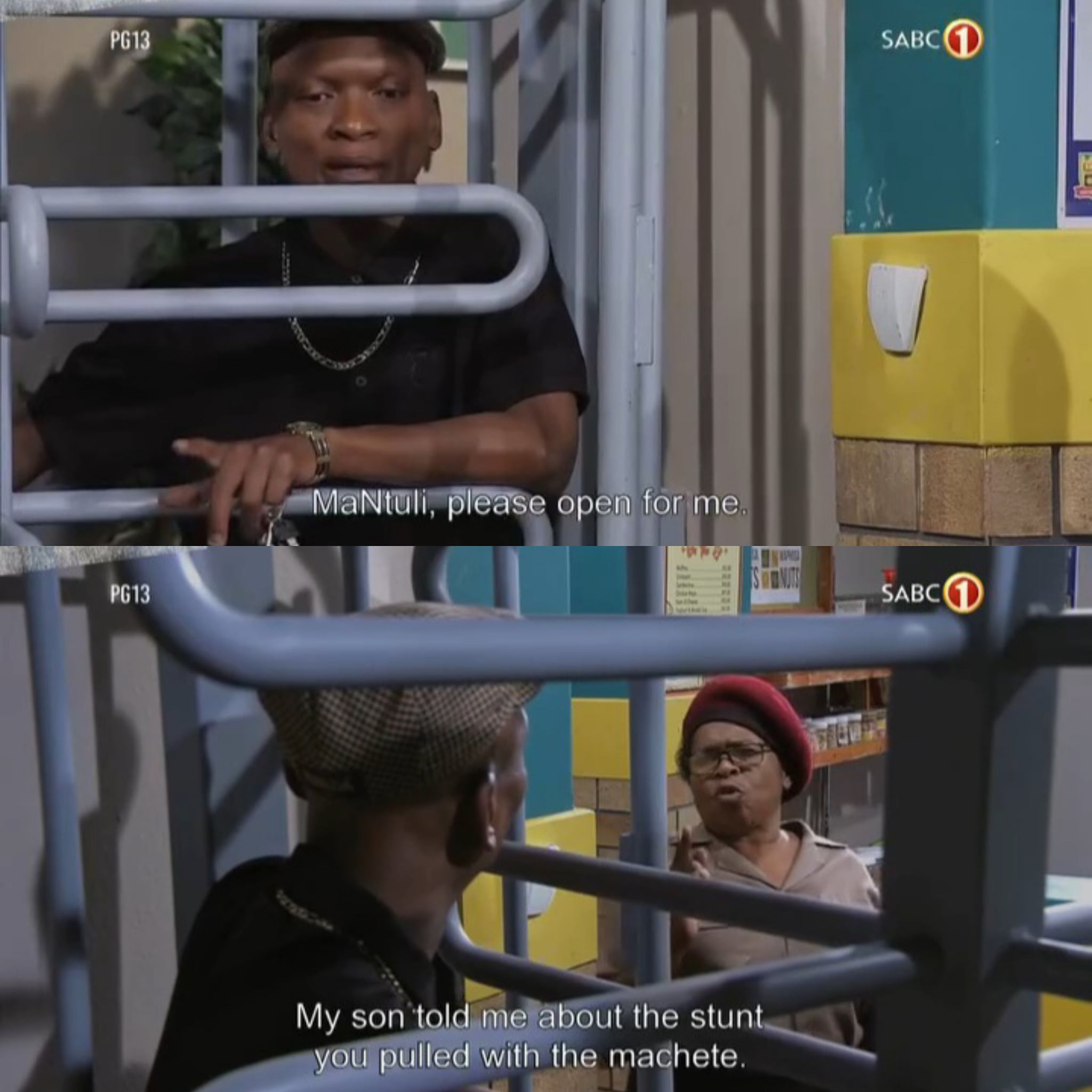 Soapies - #SkeemSaam Gopane visits Mantuli with a machete 😄 ...