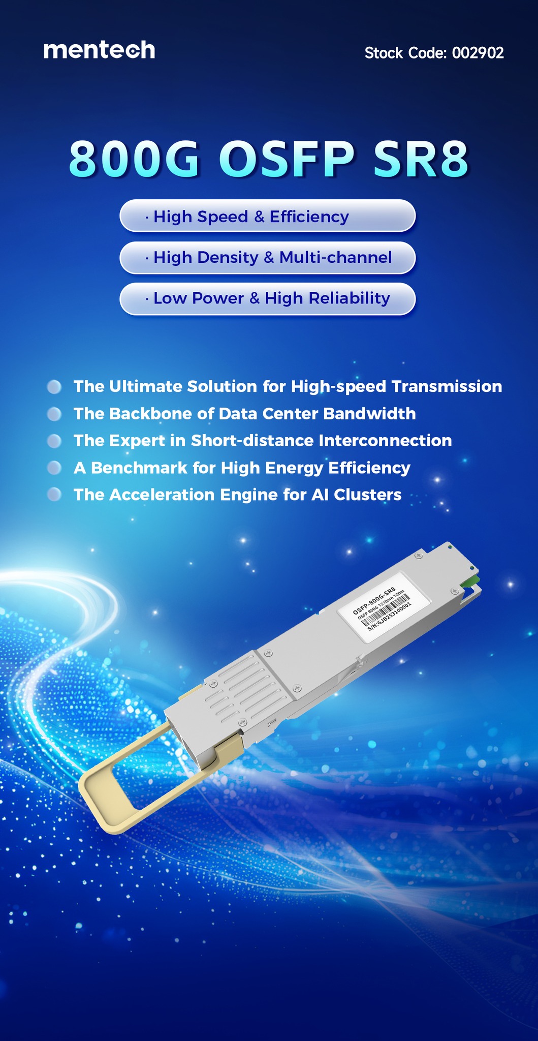 Mentech - ⚙️ Future-Ready Connectivity for AI — Mentech 800G OSFP SR8 ...
