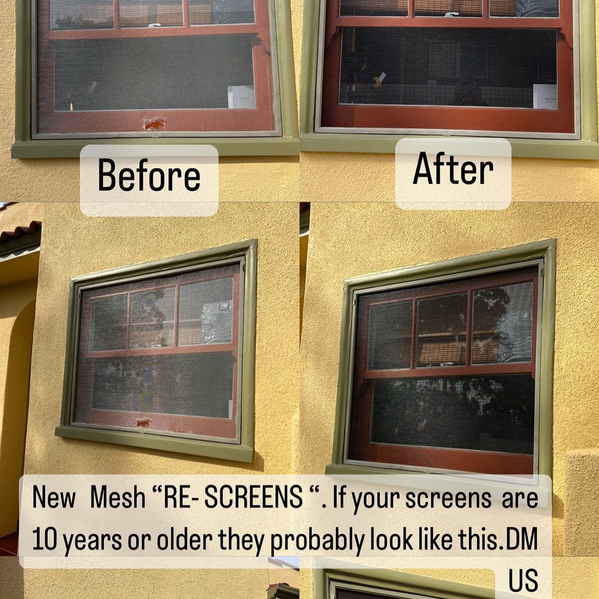Did new mesh “RE-SCREENS” today.... - We Screen Orange County