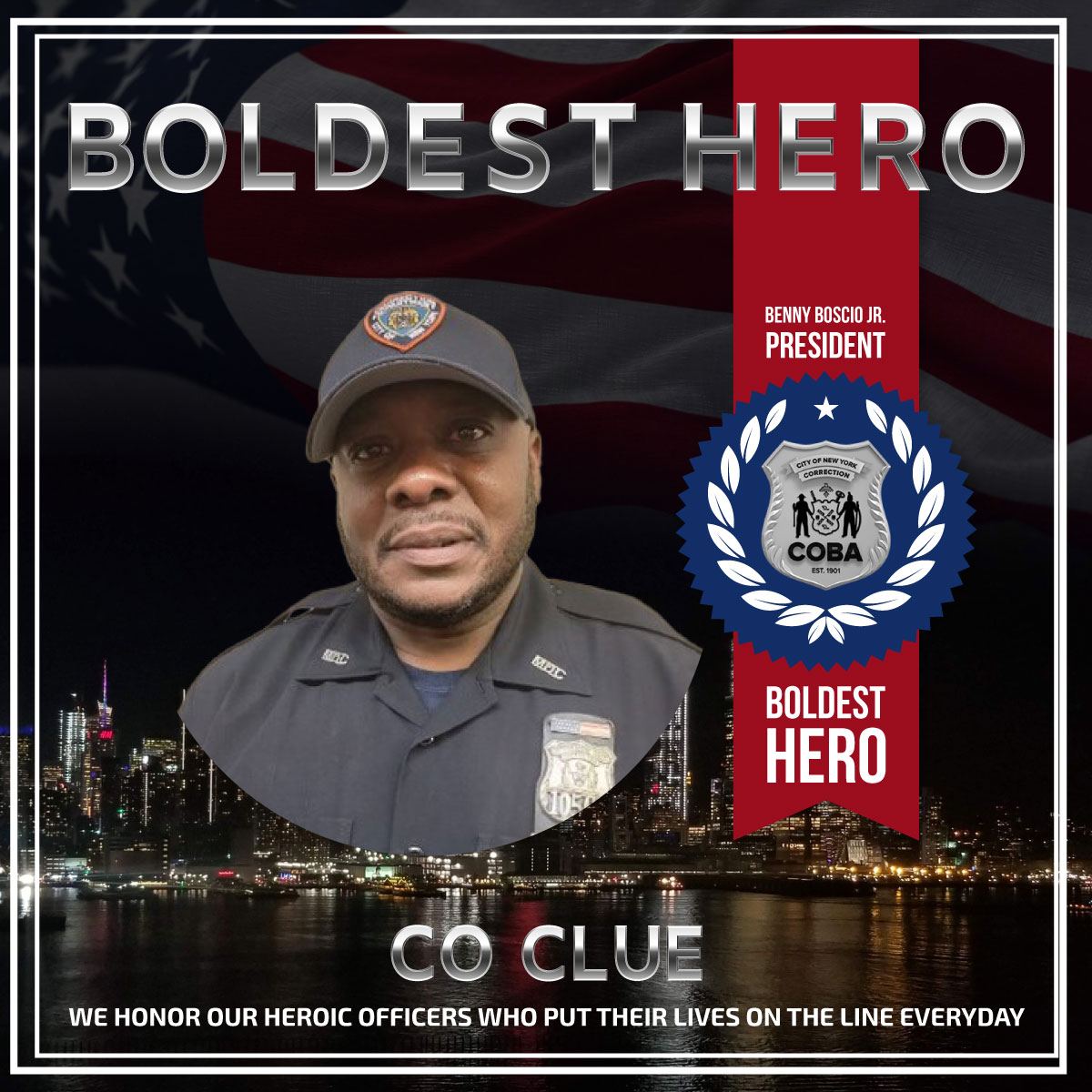 COBA NYC - Several Officers, including Officer Clue, were... | Facebook