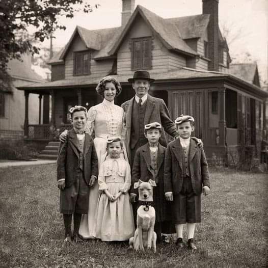 african american family in formal dress outside church 1920s poses 1904—father standing with a dignified expression, while mother offers a warm, bright smile black upper class 1920s fashion
