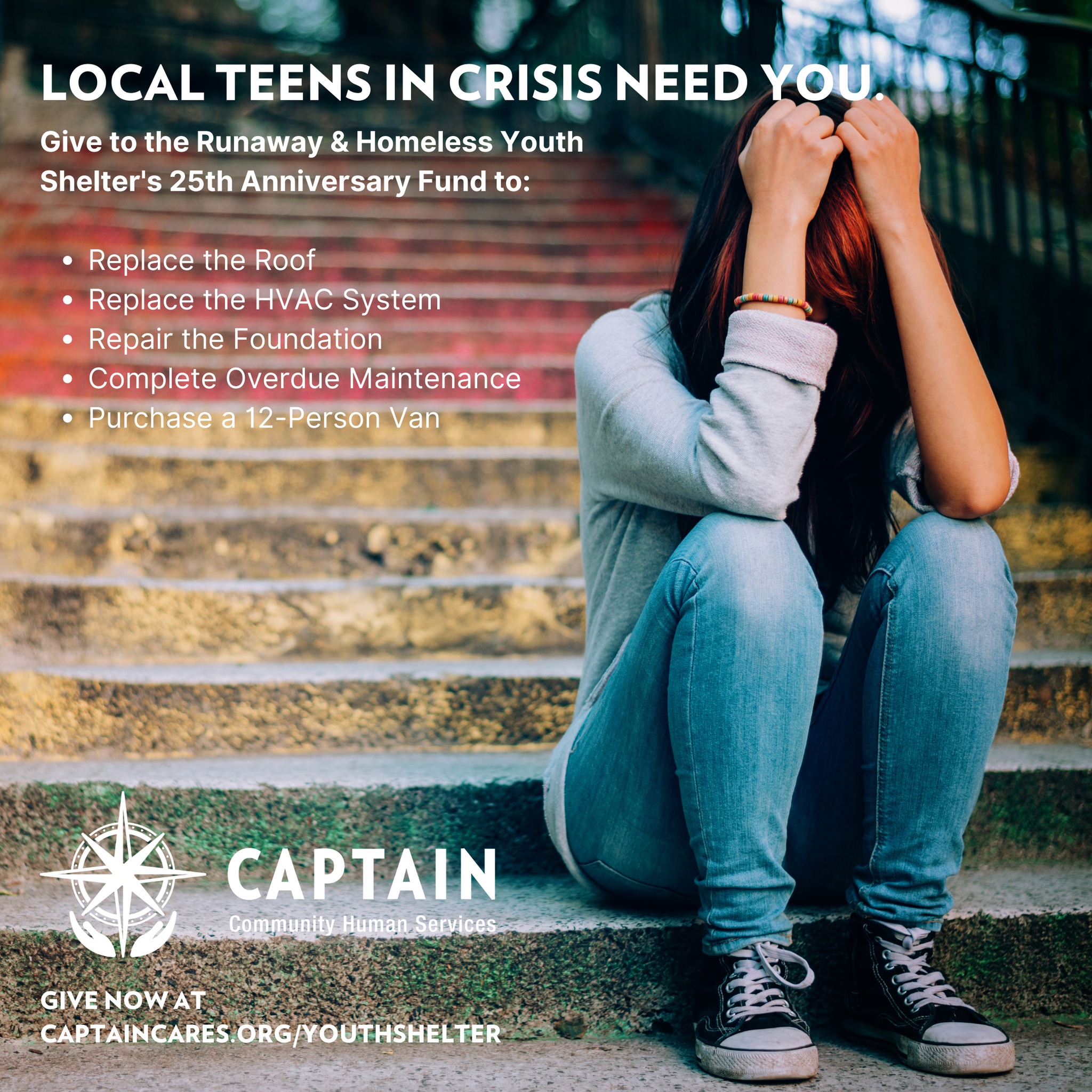 CAPTAIN - Teens in crisis need YOU! For 25 years, the CAPTAIN CHS ...