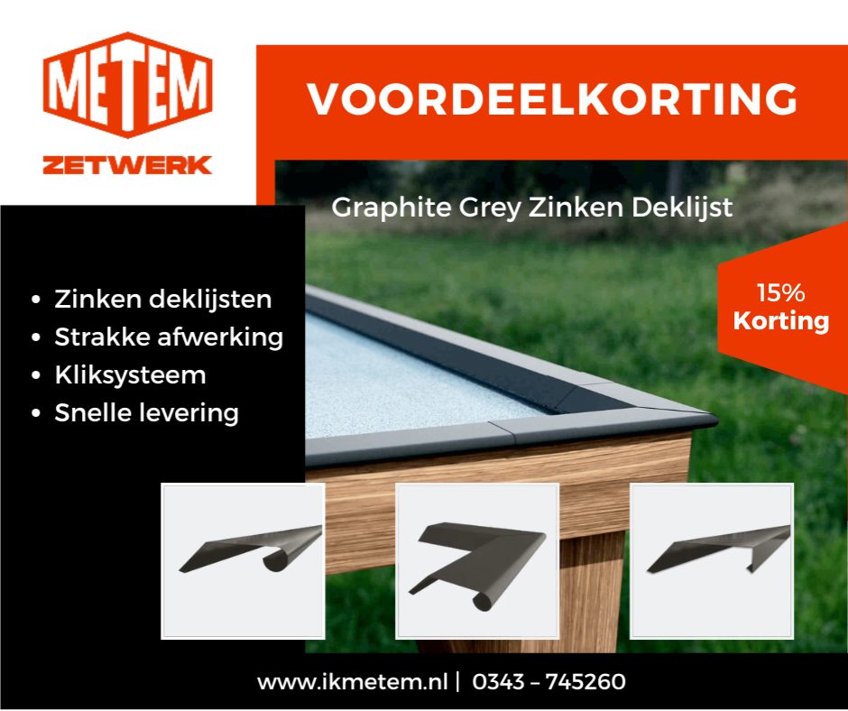 Metem - 🚨 Voordeelkorting 🚨 Graphite Grey Zinken Deklijsten Past een ...