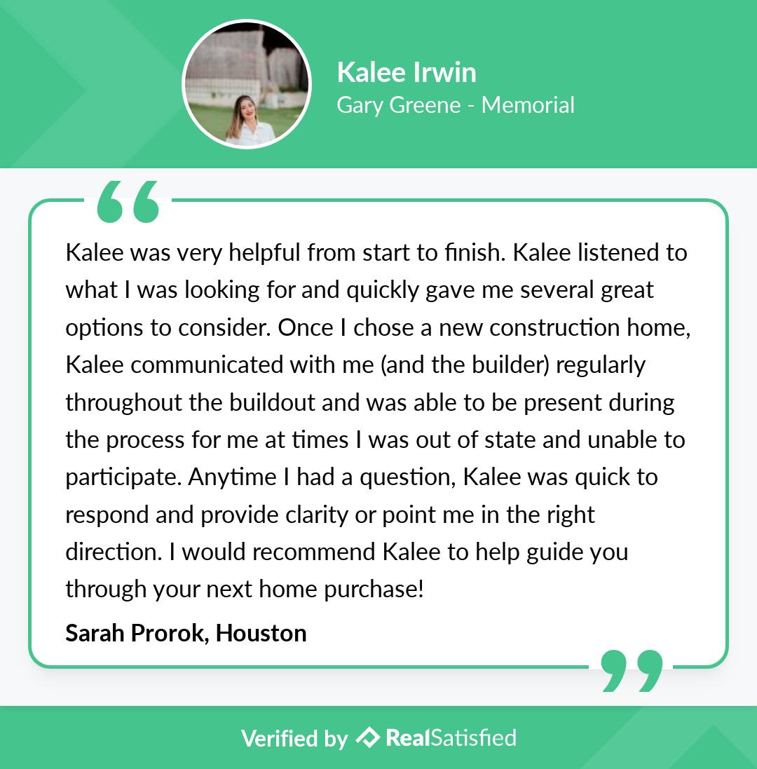 Kalee Irwin Realtor | Houston TX