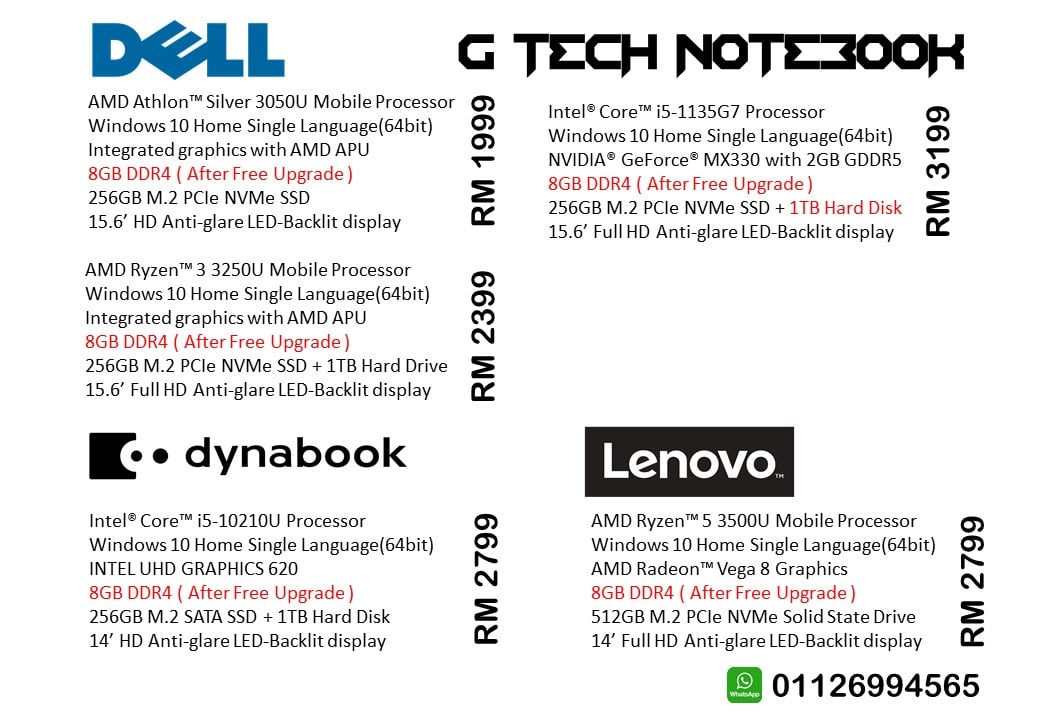 G TECH Notebook | Kluang