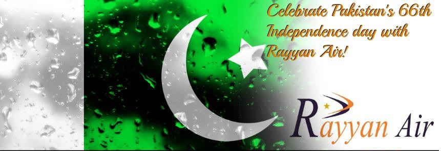 Celebrate Pakistan 66th Independence day with Rayyan Air