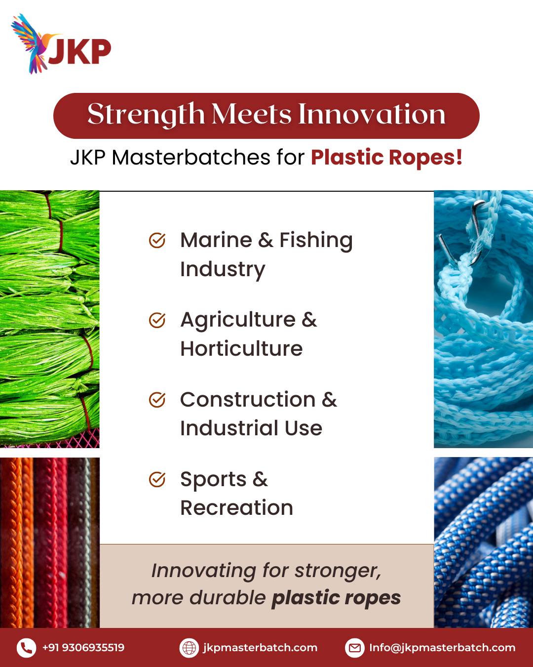 🌟 Revolutionize Plastic Ropes... - JKP Masterbatch Pvt. Ltd. | Facebook
