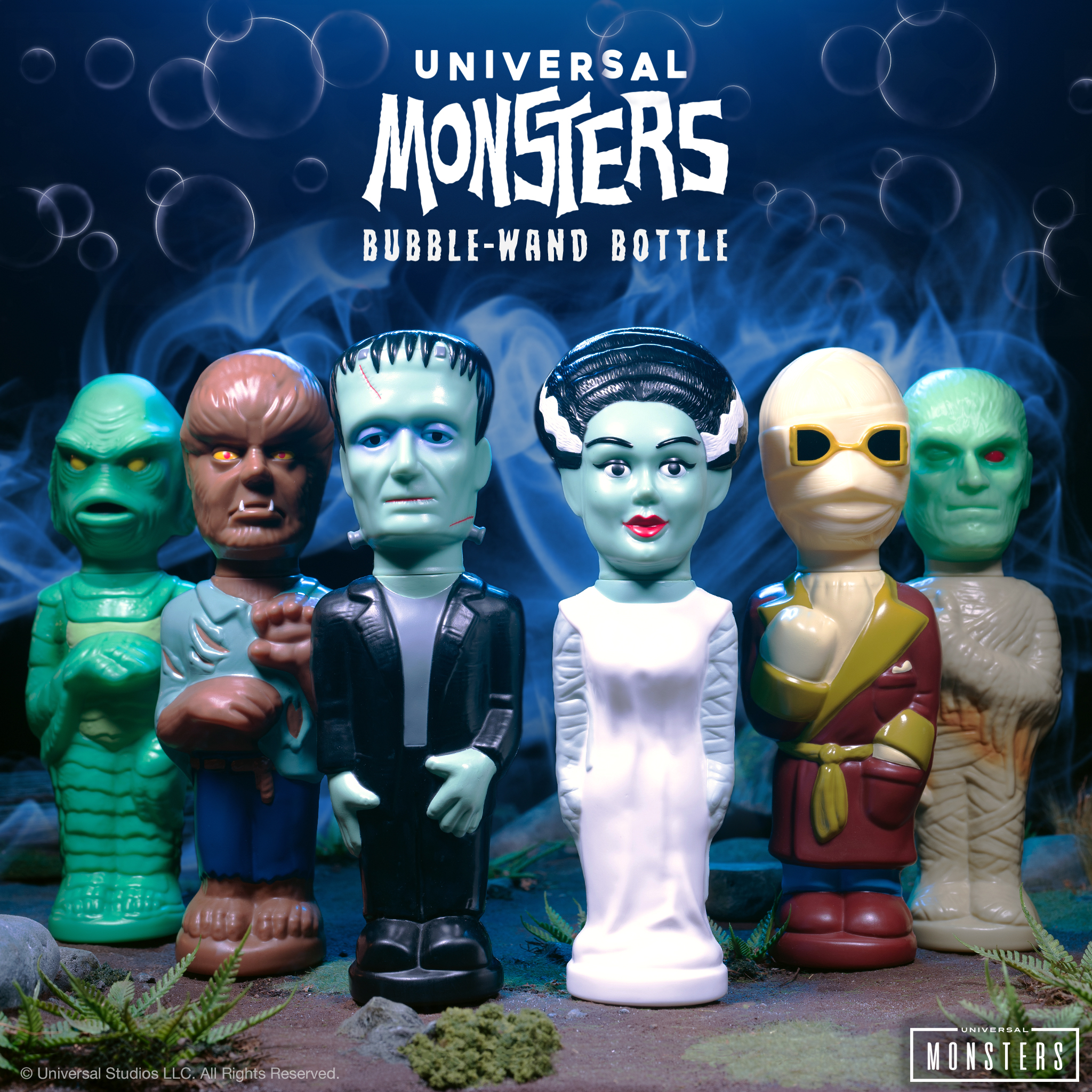 Modeled after the novelty bubble bath bottles of the 1960s, this