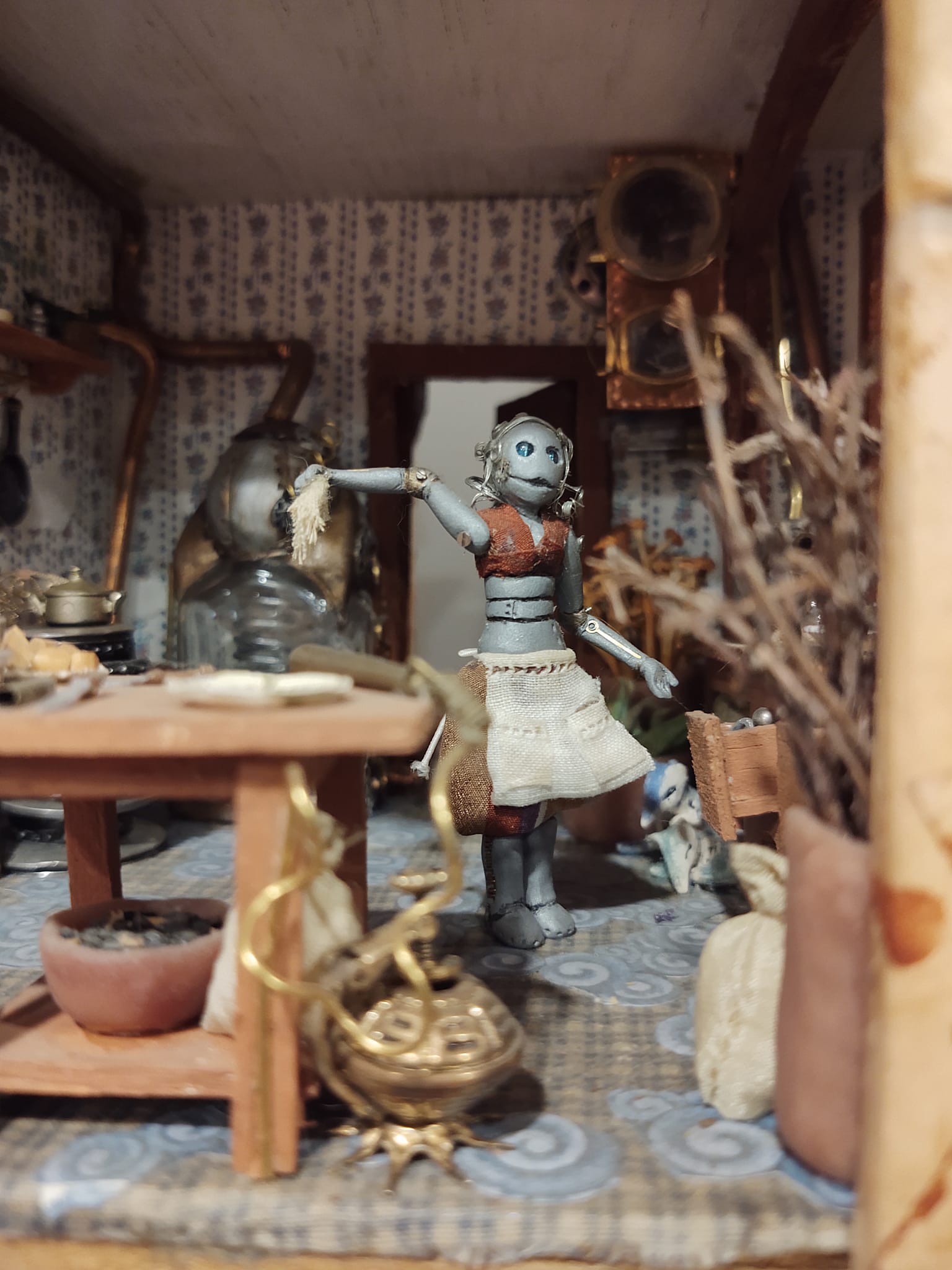 Bouilloire Miniature Métal Pour Maison De Poupée 1/12 - Décoration Cuisine, Année 2017