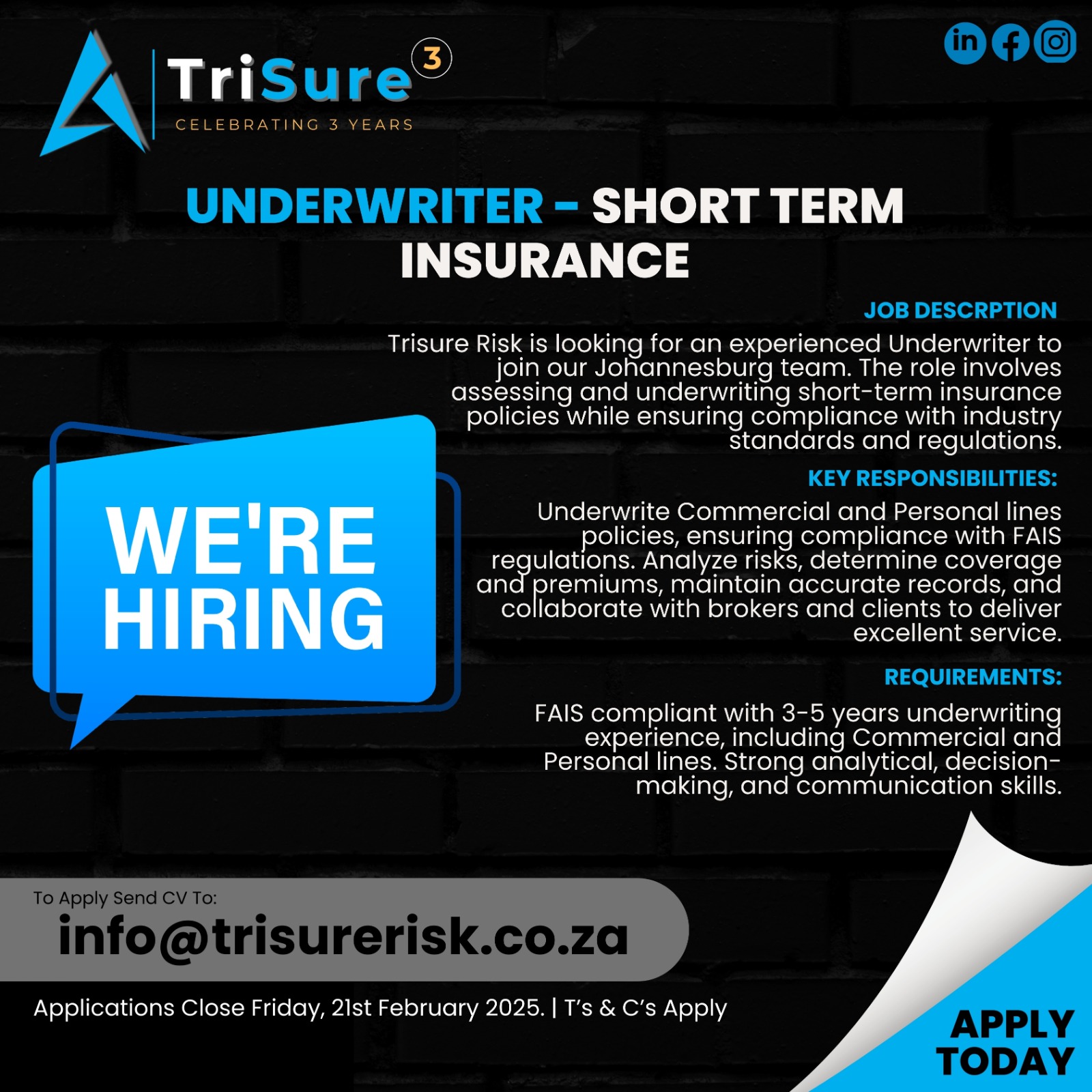 TriSure Risk Administrator - Pty Ltd | Johannesburg