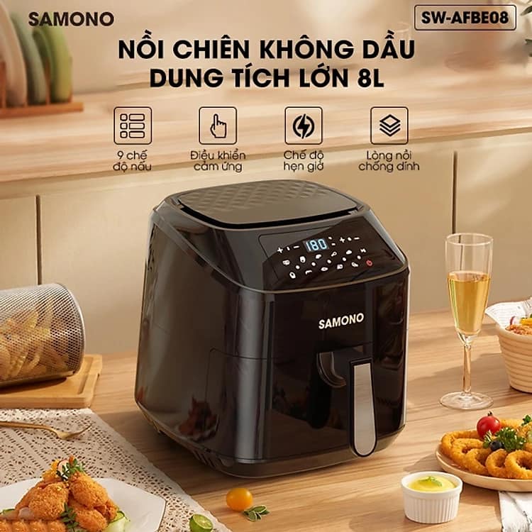 Phúc Râu Store - NỒI CHIÊN KHÔNG DẦU DUNG TÍCH 8L SAMONO...