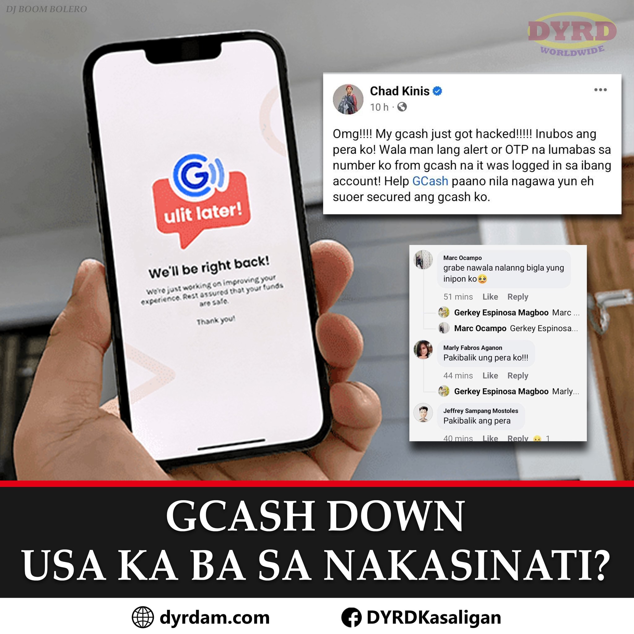 GCASH DOWN USA KA BA SA... - DYRD Bohol ang Kasaligan | Facebook