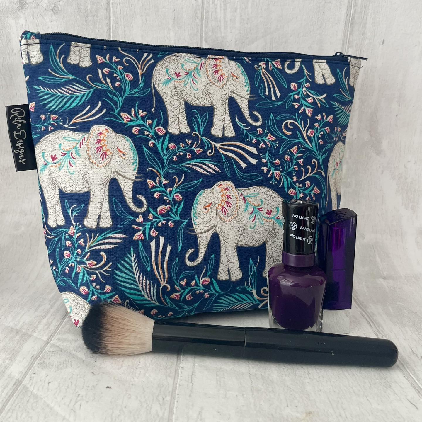 asian elephant print travel makeup bag Buy Cotton Canvas Portable Pouch (1 Pc, Black, 10x6 Inches) these bags are as practical as they are beautiful Elizabeth Scarlett Makeup Bags |