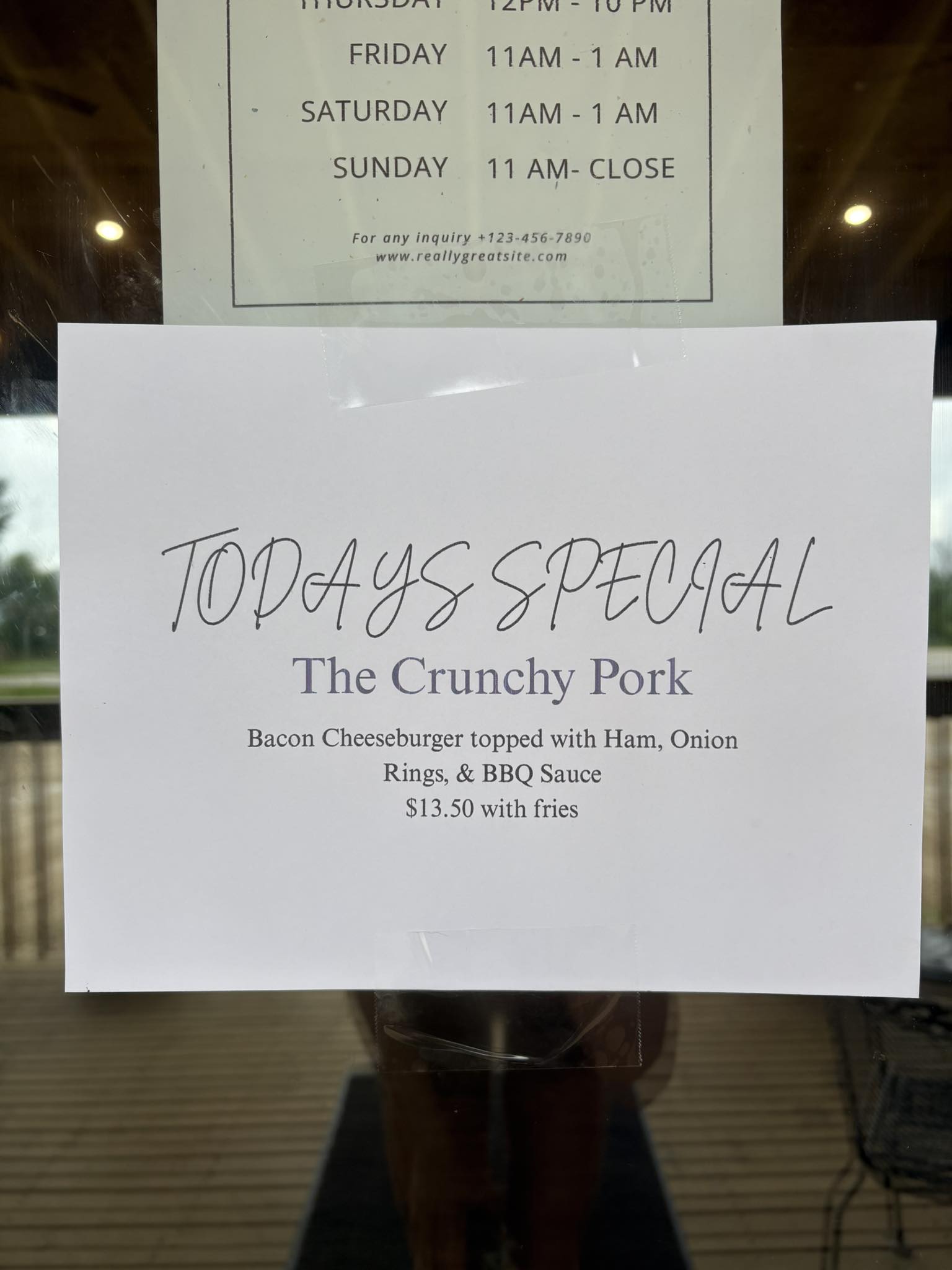 Shellhorn - todays special! a twist on your classic western burger, we ...